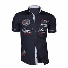 Load image into Gallery viewer, Zogaa 2019 Summer Men Casual Shirts Slim Fit Men's Casual Button Down Shirt Short Sleeve Formal Dress Shirts Men Tops Hot Sale