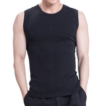 Load image into Gallery viewer, Casual Fitness Fashion Tanks Men Simple Wear Undershirt Solid O-neck Sleeveless Breathable Cotton Tanks Top 2018 Summer