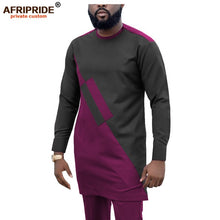 Load image into Gallery viewer, 2019 Dashiki Men Tracksuit 2 Piece African Shirts and Ankara Pants Suits Plus Size Outwear Clothes Wear AFRIPRIDE A1916057