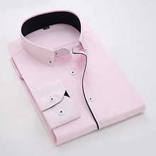 Load image into Gallery viewer, Men's Casual Long Sleeve Standard-fit Dress Shirts Formal Business Button Up Twill Simple Basic Design Work Office Tops Shirt