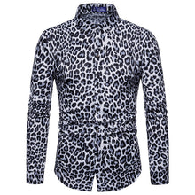 Load image into Gallery viewer, Sexy Leopard Print Shirt For Men Nightclub Shirt Brand 2020 High Quality Long Sleeve Shirts Male Casual Slim Fit Dress Shirts