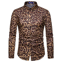 Load image into Gallery viewer, Sexy Leopard Print Shirt For Men Nightclub Shirt Brand 2020 High Quality Long Sleeve Shirts Male Casual Slim Fit Dress Shirts