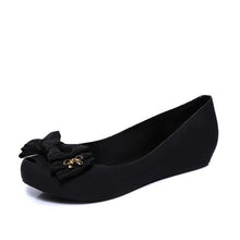 Load image into Gallery viewer, Women Bowtie Bota Shoes Spring Summer Flat Heel Peep Toe Breathable Shoes Sandals Slip On Rubber Flats Female Comfortable Shoes