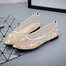 Load image into Gallery viewer, Women Cutout Nets Glitter Loafers 2016 Summer Ballet Flats Female Breathable Shoes Summer Flat Sandals Mujer Zapatos