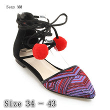 Load image into Gallery viewer, Summer Shoes Women Loafers D'orsay Flats Sandals Woman Casual Flat Shoes Soft Comfortable Plus Size 34 - 40 41 42 43