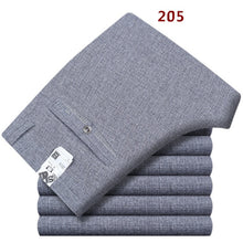 Load image into Gallery viewer, Spring summer Suit Pants For Men Loose Men Dress Pants Classic Straight Formal Mens Business Thin Linen Trousers Size 30-42