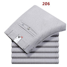 Load image into Gallery viewer, Spring summer Suit Pants For Men Loose Men Dress Pants Classic Straight Formal Mens Business Thin Linen Trousers Size 30-42