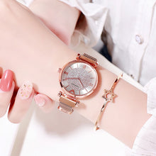 Load image into Gallery viewer, Women Watches 2019 Luxury Diamond Rose Gold Ladies Wrist Watches Magnetic Women Bracelet Watch For Female Clock Relogio Feminino
