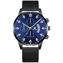 Load image into Gallery viewer, 2020 Wrist Watch For Men Fashion Business Diamond Watches Mesh Band Quartz Clock Relogio Masculino Military Sport Wristwatch