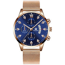 Load image into Gallery viewer, 2020 Wrist Watch For Men Fashion Business Diamond Watches Mesh Band Quartz Clock Relogio Masculino Military Sport Wristwatch