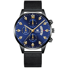 Load image into Gallery viewer, 2020 Wrist Watch For Men Fashion Business Diamond Watches Mesh Band Quartz Clock Relogio Masculino Military Sport Wristwatch