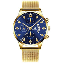 Load image into Gallery viewer, 2020 Wrist Watch For Men Fashion Business Diamond Watches Mesh Band Quartz Clock Relogio Masculino Military Sport Wristwatch