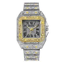 Load image into Gallery viewer, Men watch relogio masculino Fashion Bussiness Steel Belt Calendar Watch Full Of Diamonds Wrist Watch 2020 men luxury wristwatch5