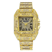 Load image into Gallery viewer, Men watch relogio masculino Fashion Bussiness Steel Belt Calendar Watch Full Of Diamonds Wrist Watch 2020 men luxury wristwatch5