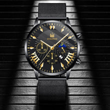 Load image into Gallery viewer, Luxury Brand Watch Men Stainless Steel Diamond Men's Quartz Watch Clock Analog Display Wrist Watches (Small Dial No Work B3683