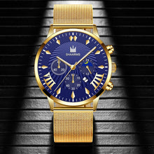 Load image into Gallery viewer, Luxury Brand Watch Men Stainless Steel Diamond Men's Quartz Watch Clock Analog Display Wrist Watches (Small Dial No Work B3683