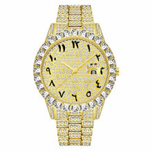 Load image into Gallery viewer, Dropshipping 2020 PLADEN 18k Gold Watch Men Big Diamond Dial Arabic Rolexable_watch Men Datejust Analog Male Gold Wrist Watch