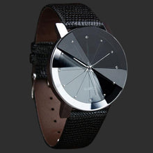 Load image into Gallery viewer, men watch leather band top brand luxury diamond black stainless steel dial fashion casual waterproof gold quartz wrist watch