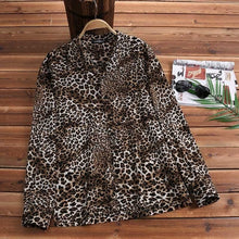 Load image into Gallery viewer, Sexy Leopard Tee Tops Social Shirt Men Shirt Long Sleeve Dress Autumn Male Clothes Tee Tops Streetwear Chemise Camisas Hombre