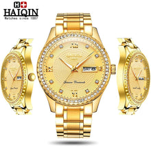 Load image into Gallery viewer, Haiqin Fashion Diamond trim Quartz Mens Watches Top Brand Luxury men watch Ladies Wrist Watch Unisex Lady Relogio Feminino 2019
