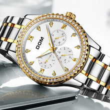 Load image into Gallery viewer, DOM Watches Men Waterproof Stainless Steel Business Luxury Diamond Wrist Watches Sport Quartz Clock Watches Montre Homme
