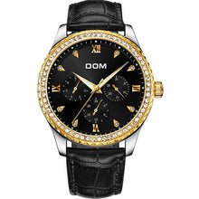 Load image into Gallery viewer, DOM Watches Men Waterproof Stainless Steel Business Luxury Diamond Wrist Watches Sport Quartz Clock Watches Montre Homme
