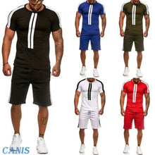 Load image into Gallery viewer, Hot Men Set 2019 New Men Summer TrackSuit T Shirt Sport Suit Sets Tops+Pants Set Tennis Wear
