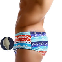 Load image into Gallery viewer, New men swimwear boxer beach shorts suilt Men's boxer Surfing Swim pants spa beach bathing slips nylon stretch swimming trunks
