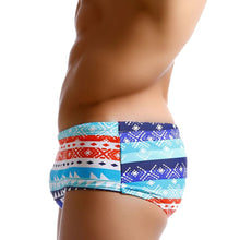 Load image into Gallery viewer, New men swimwear boxer beach shorts suilt Men's boxer Surfing Swim pants spa beach bathing slips nylon stretch swimming trunks
