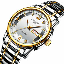 Load image into Gallery viewer, Full Stainless Steel Business Watch Top Brand KINGNUOS Men Wrist Watches Calendar Diamond Date Waterproof Man Quartz Clock Hours
