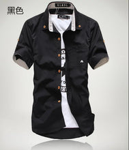 Load image into Gallery viewer, Priced at wholesale summer short sleeved shirt men's Slim fit Korean-style embroidered workwear business casual dress MEN'S shir
