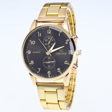 Load image into Gallery viewer, Mens Gold Watches Diamond Dial Gold Steel Analog Quartz Wrist Watch Waterproof box watch band Christmas gift _12.26
