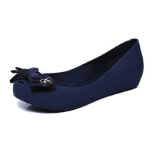 Load image into Gallery viewer, 2020 Women Flats Spring Summer Flat Shoes Women Heel Peep Toe Bow Shoes Sandals Women Slip On Rubber Rain Shoes Woman Black Blue
