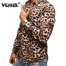 Load image into Gallery viewer, Sexy Leopard Print Shirt For Men Nightclub Shirt Brand 2020 High Quality Long Sleeve Shirts Male Casual Slim Fit Dress Shirts
