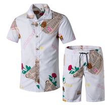 Load image into Gallery viewer, 2020 New Men Street Wear Workout Sets Summer Men&#39;s Board Shorts Surf Shirts Male Print Floral Beach Wear Swimming Shorts 5XL
