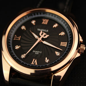 Business Men's Watches Luxury Diamond Men Large Dial Wrist Watch Leather Watchband Analog Clock reloj hombre erkek kol saati