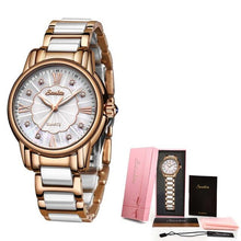 Load image into Gallery viewer, SUNKTA Women Watches Diamond Watch Women Waterproof  Ceramics Strap Ladies Wrist Watches Top Brand Clock Relogio Feminino+Box
