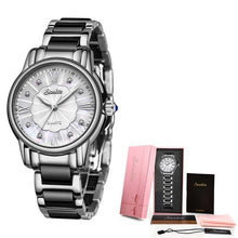 Load image into Gallery viewer, SUNKTA Women Watches Diamond Watch Women Waterproof  Ceramics Strap Ladies Wrist Watches Top Brand Clock Relogio Feminino+Box
