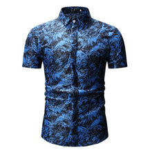 Load image into Gallery viewer, Shirts Men Dress Regular Fit Men's Summer Creative Design Multi Print Turn-Down Collar Slim Fit Short Sleeve Top Shirt Blouse
