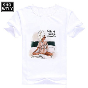 Showtly Super mama mother's love New T Shirt Female oversized Women T-shirt  Korean Fashion Clothing Streetwear Vogue T-shirts