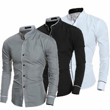 Load image into Gallery viewer, 2020 Men&#39;s Luxury Casual Formal Shirt Long Sleeve Slim Fit Business Dress Shirts Tops Social Blouse Men Formal Blouse

