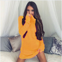 Load image into Gallery viewer, Women Autumn Winter V-Neck Long Sleeve Knit Bodycon Sweater Mini Dress Female Warm Party Dresses Ladies Clothing Femme Vestdiaos
