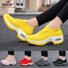 Load image into Gallery viewer, NAUSK Platform Sneakers Shoes Breathable Casual Shoes Woman Fashion Height Increasing Ladies Shoes Plus Size 36-42 2020
