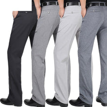 Load image into Gallery viewer, Spring summer Suit Pants For Men Loose Men Dress Pants Classic Straight Formal Mens Business Thin Linen Trousers Size 30-42
