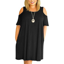 Load image into Gallery viewer, Big size 9XL Woman Summer dress Loose sexy solid plus size dresses off the shoulder women clothing 9XL party dress vestidos
