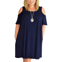 Load image into Gallery viewer, Big size 9XL Woman Summer dress Loose sexy solid plus size dresses off the shoulder women clothing 9XL party dress vestidos
