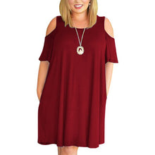 Load image into Gallery viewer, Big size 9XL Woman Summer dress Loose sexy solid plus size dresses off the shoulder women clothing 9XL party dress vestidos
