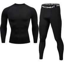 Load image into Gallery viewer, Rexchi 2 pçs/set treino masculino ginásio de fitness compressão esportes terno roupas correndo jogging esporte wear exercício wo
