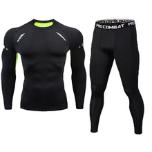 Load image into Gallery viewer, Rexchi 2 pçs/set treino masculino ginásio de fitness compressão esportes terno roupas correndo jogging esporte wear exercício wo
