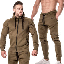 Load image into Gallery viewer, 2 pieces Autumn Running tracksuit men Sweatshirt Sports Set Gym Clothes Men Sport Suit Training Suit Sport Wear
